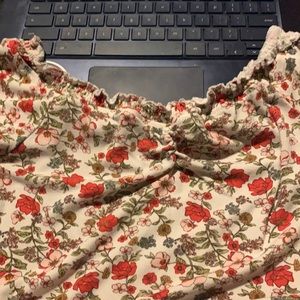 Cropped Floral Blouse